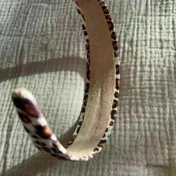 Shashi Leopard Print 1.5” Wide Headband | Hair Accessories | Purple Violet Brown - Picture 7 of 7